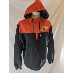 Vintage Mickey Mouse Hooded Sweatshirt Size Medium Disney Parks